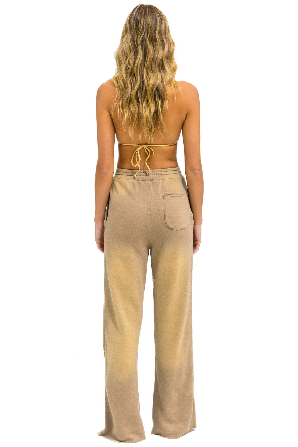 PARROT WIDE LEG POCKET SWEATPANTS - FADED TAN sold by Aviator Nation product image thumbnail 4