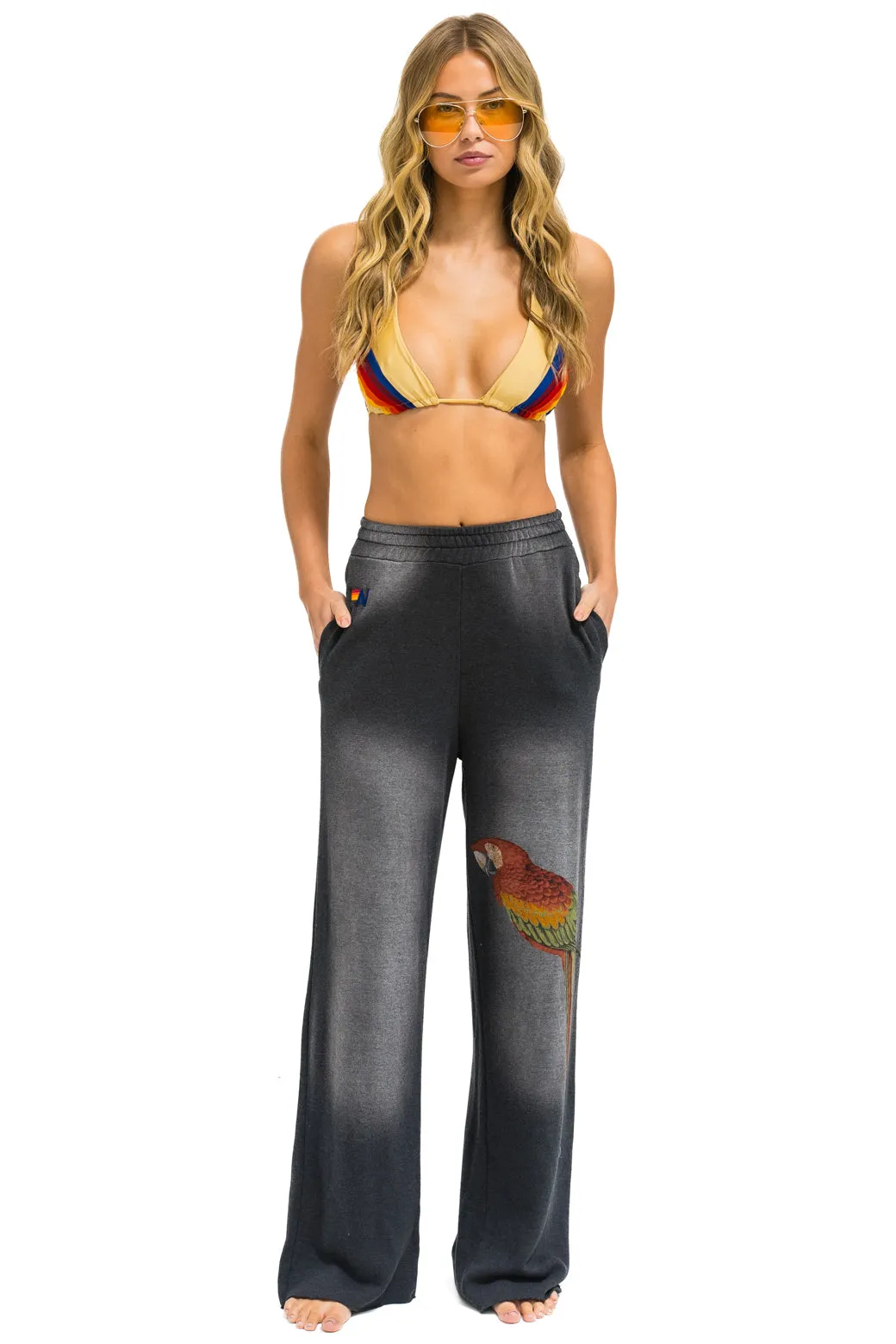 PARROT WIDE LEG POCKET SWEATPANTS - FADED SMOKE sold by Aviator Nation