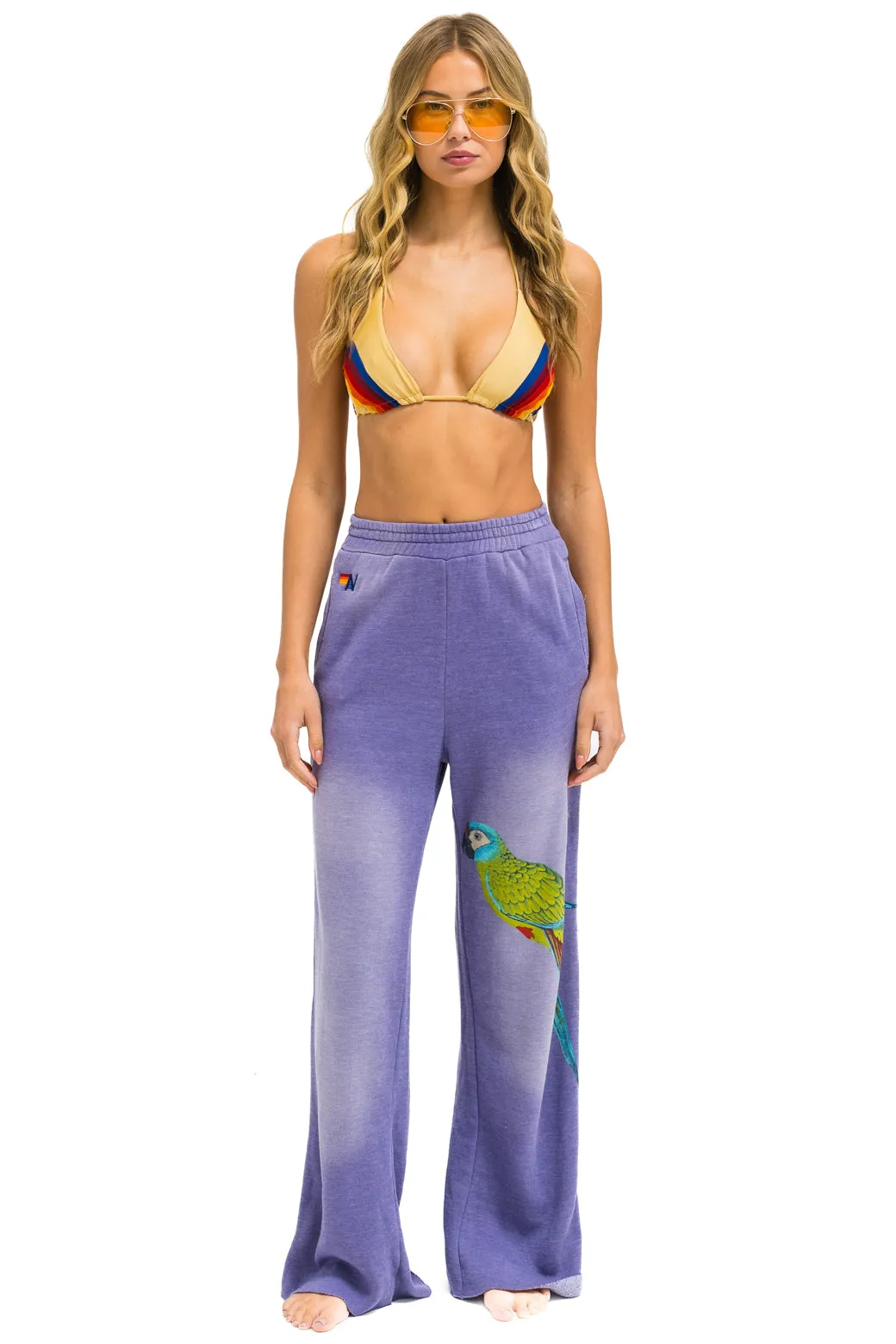 PARROT WIDE LEG POCKET SWEATPANTS - FADED GRAPE sold by Aviator Nation