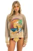 TROPICAL SURF RELAXED CREW SWEATSHIRT - FADED TAN sold by Aviator Nation