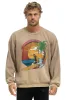 TROPICAL SURF RELAXED CREW SWEATSHIRT - FADED TAN sold by Aviator Nation