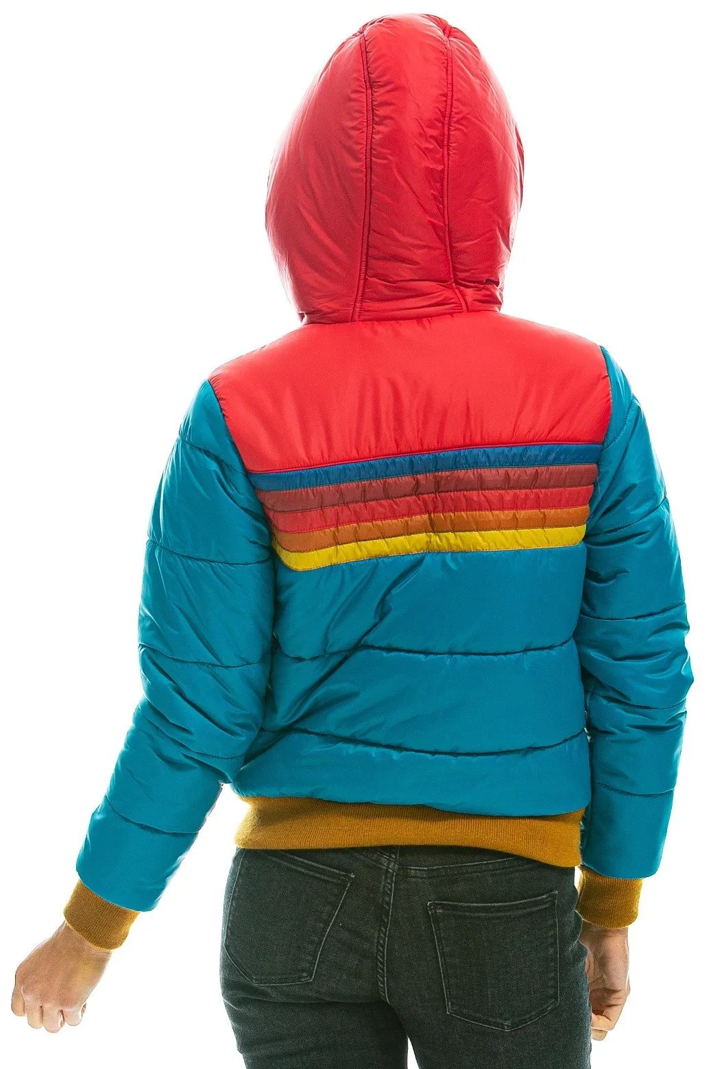 TREKKER 2 HOODED PUFFER JACKET - OCEAN DEPTHS BLUE sold by Aviator Nation product image thumbnail 4