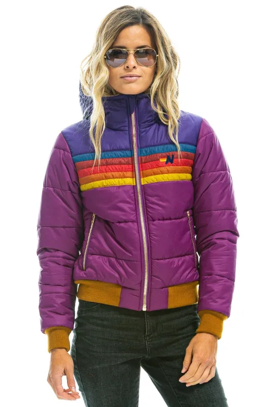 TREKKER 2 HOODED PUFFER JACKET - GLOXINIA sold by Aviator Nation