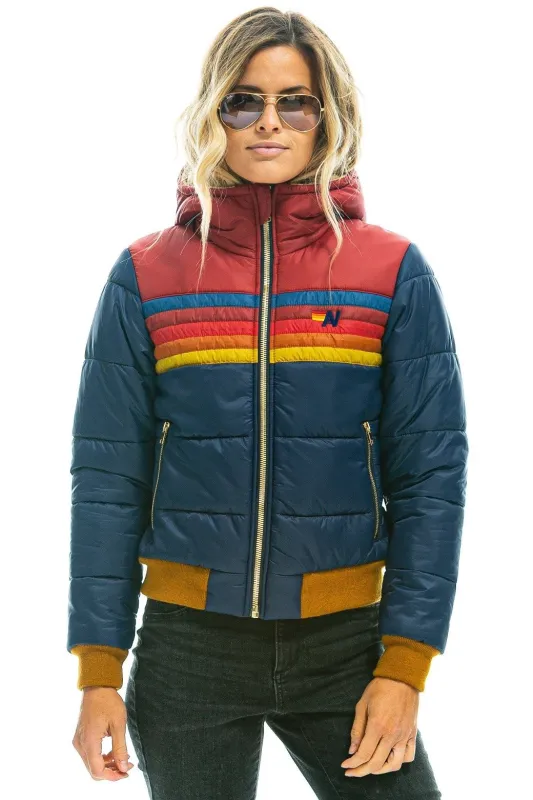 TREKKER 2 HOODED PUFFER JACKET - NAVY sold by Aviator Nation