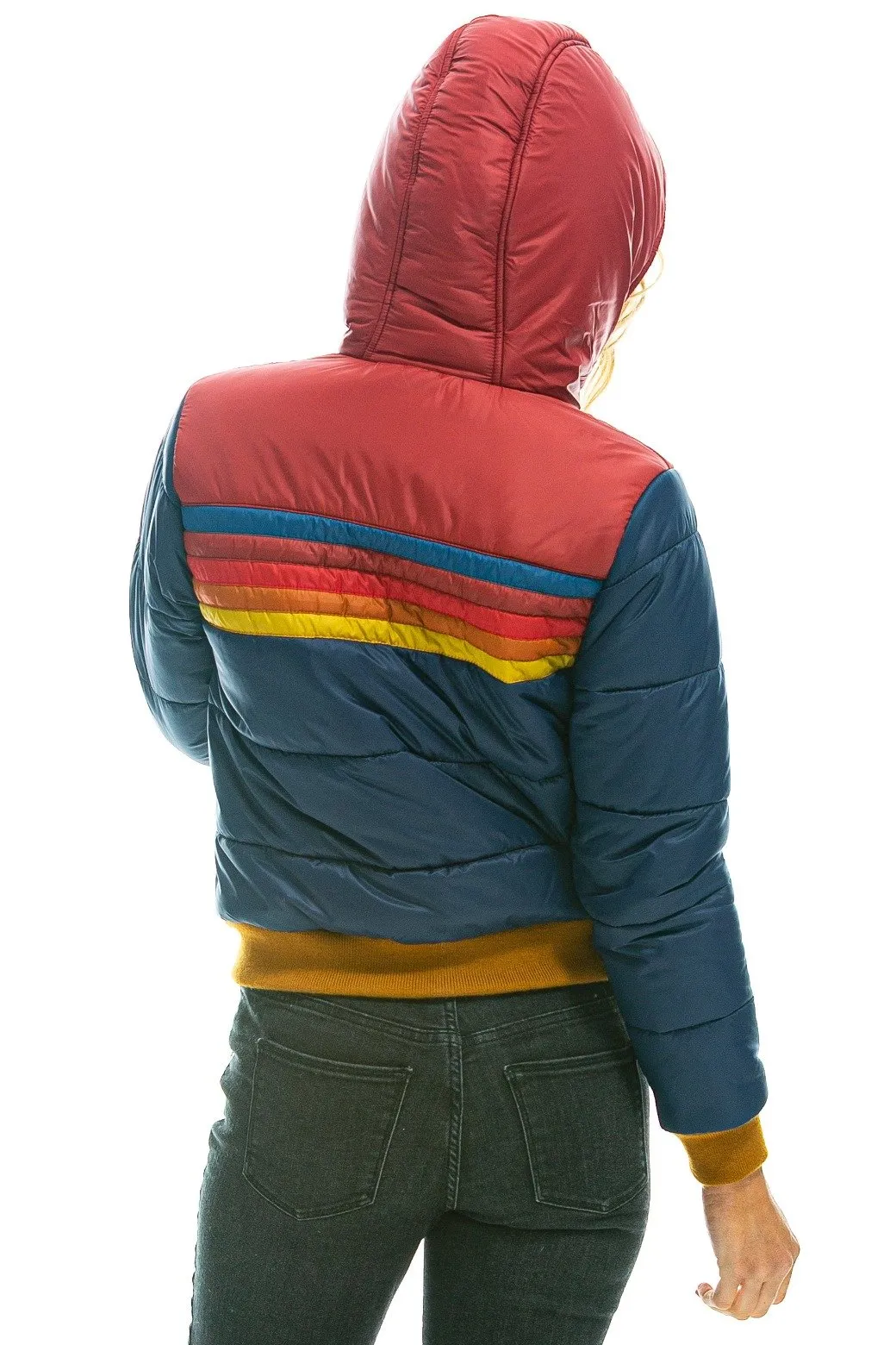 TREKKER 2 HOODED PUFFER JACKET - NAVY sold by Aviator Nation product image thumbnail 4