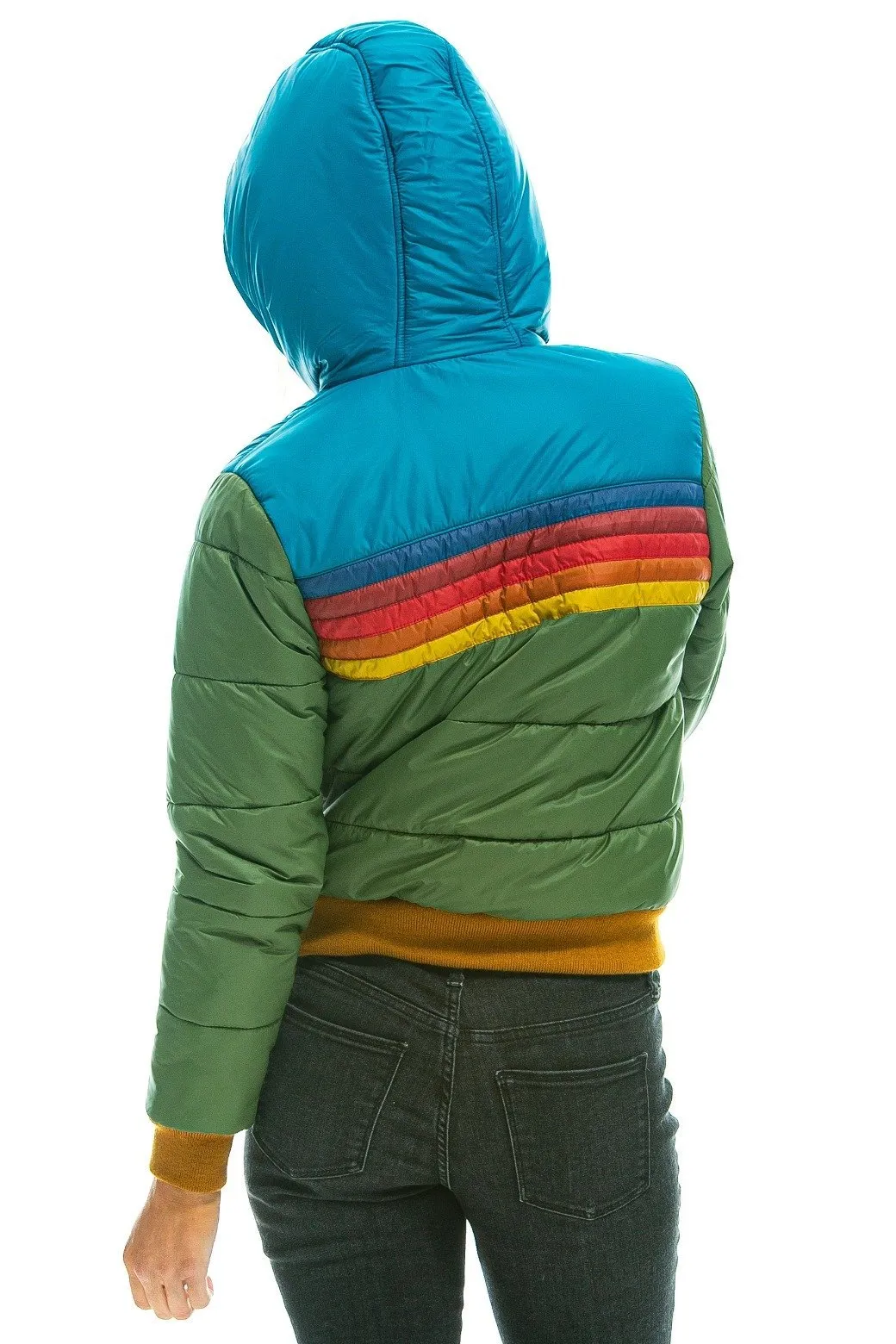 TREKKER 2 HOODED PUFFER JACKET - GARDEN GREEN sold by Aviator Nation product image thumbnail 4