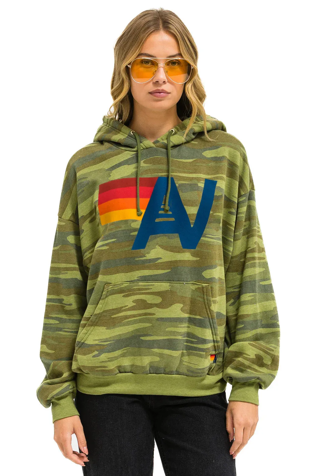 LOGO PULLOVER RELAXED HOODIE - CAMO sold by Aviator Nation