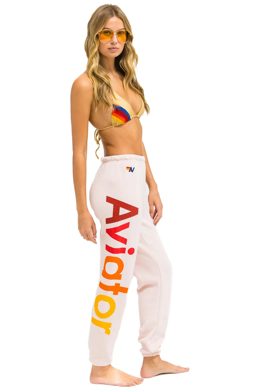 AVIATOR NATION 2 SWEATPANTS - LIGHT PINK sold by Aviator Nation