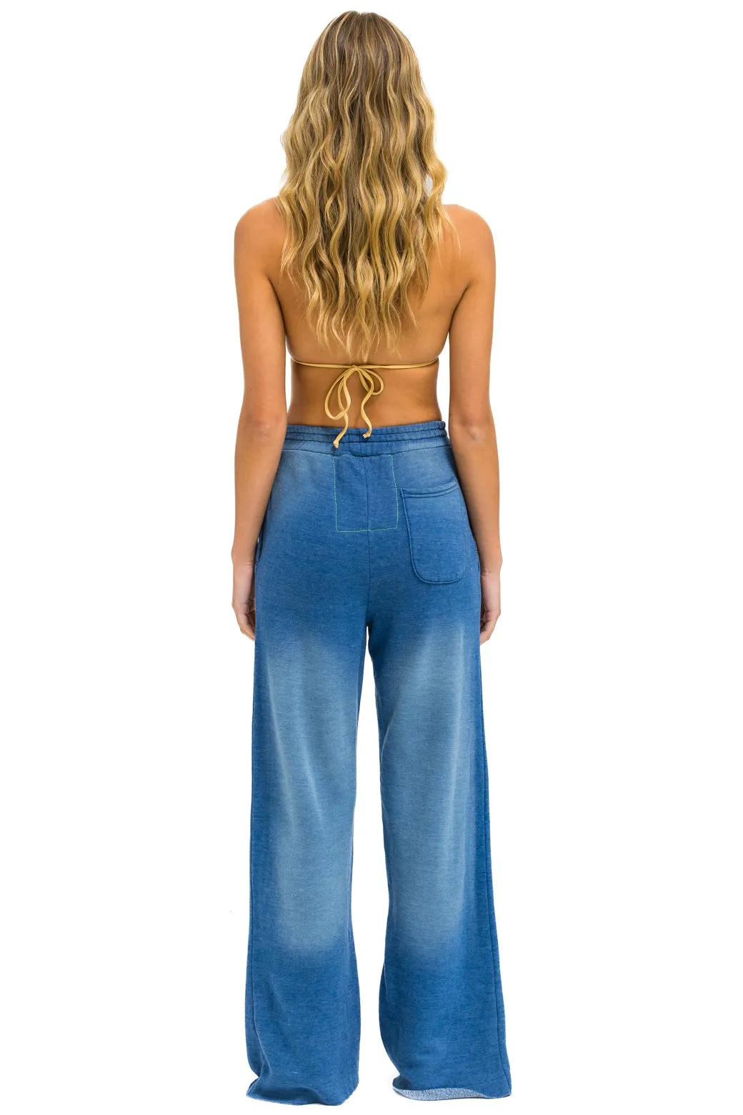 PARROT WIDE LEG POCKET SWEATPANTS - FADED WATER sold by Aviator Nation product image thumbnail 4