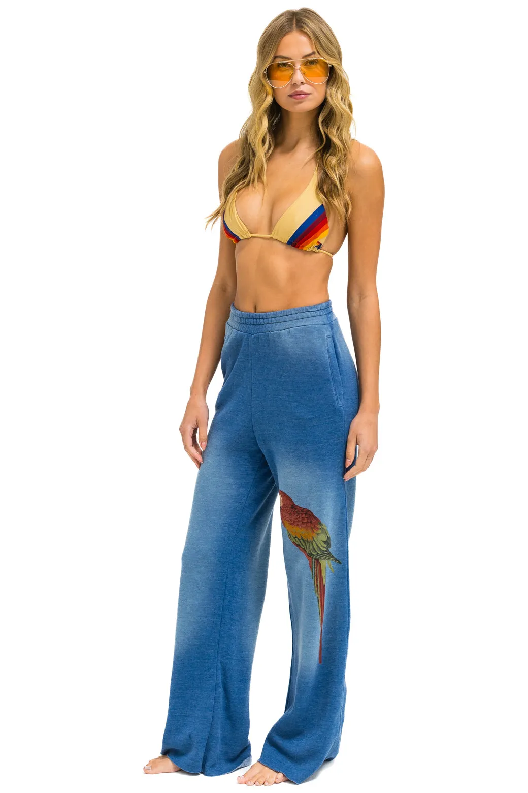 PARROT WIDE LEG POCKET SWEATPANTS - FADED WATER sold by Aviator Nation product image thumbnail 3