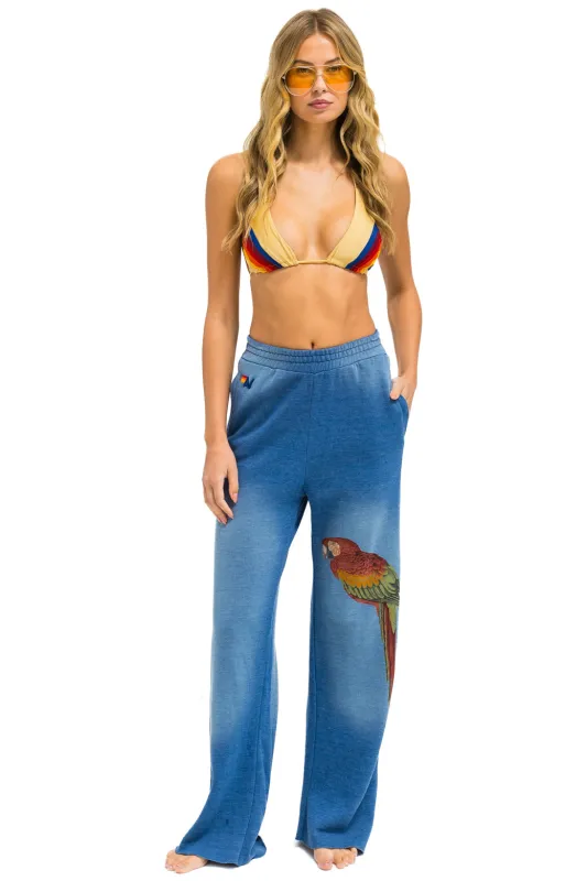 PARROT WIDE LEG POCKET SWEATPANTS - FADED WATER sold by Aviator Nation