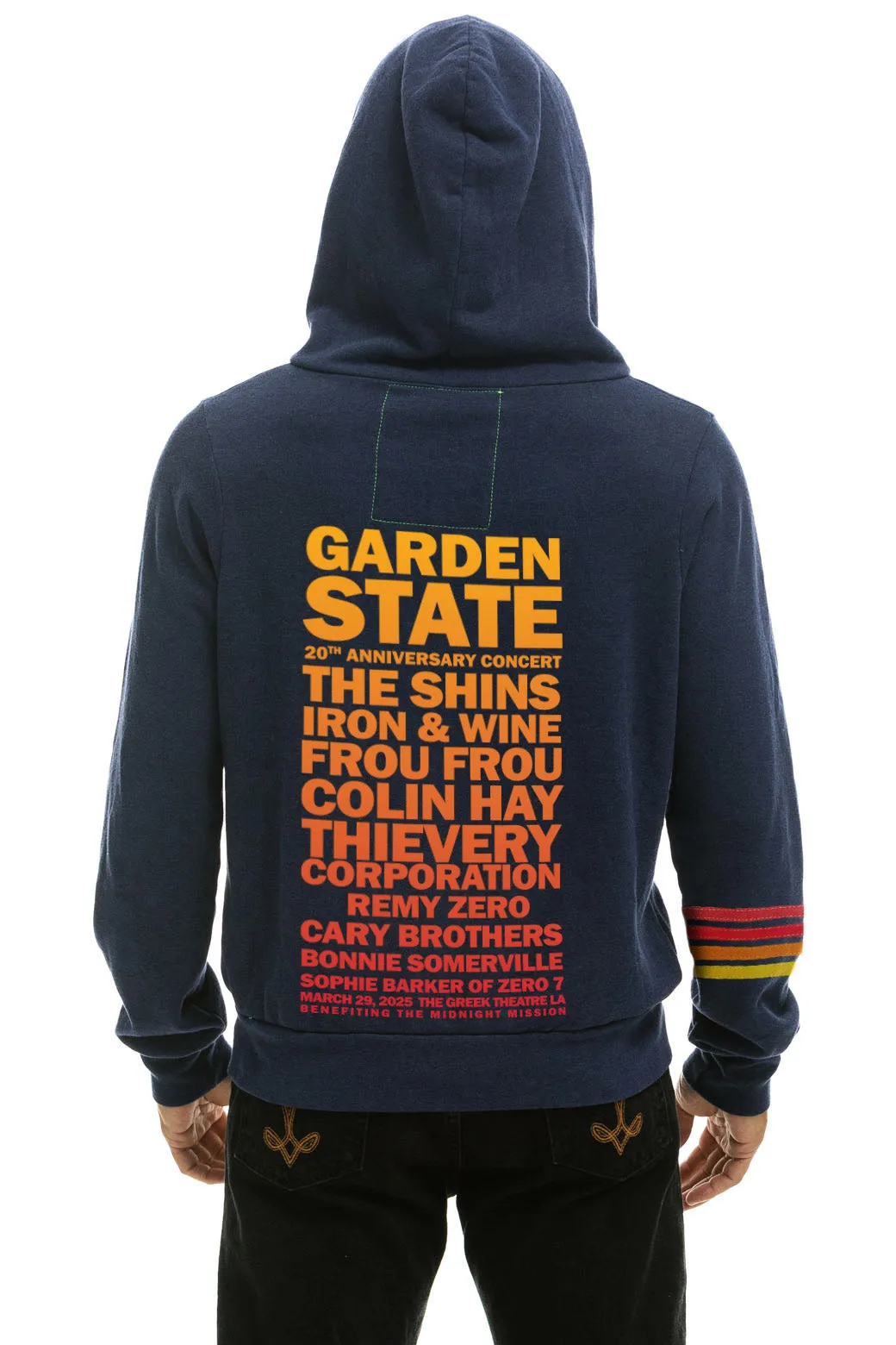 GARDEN STATE CONCERT ZIP HOODIE - NAVY sold by Aviator Nation product image thumbnail 4