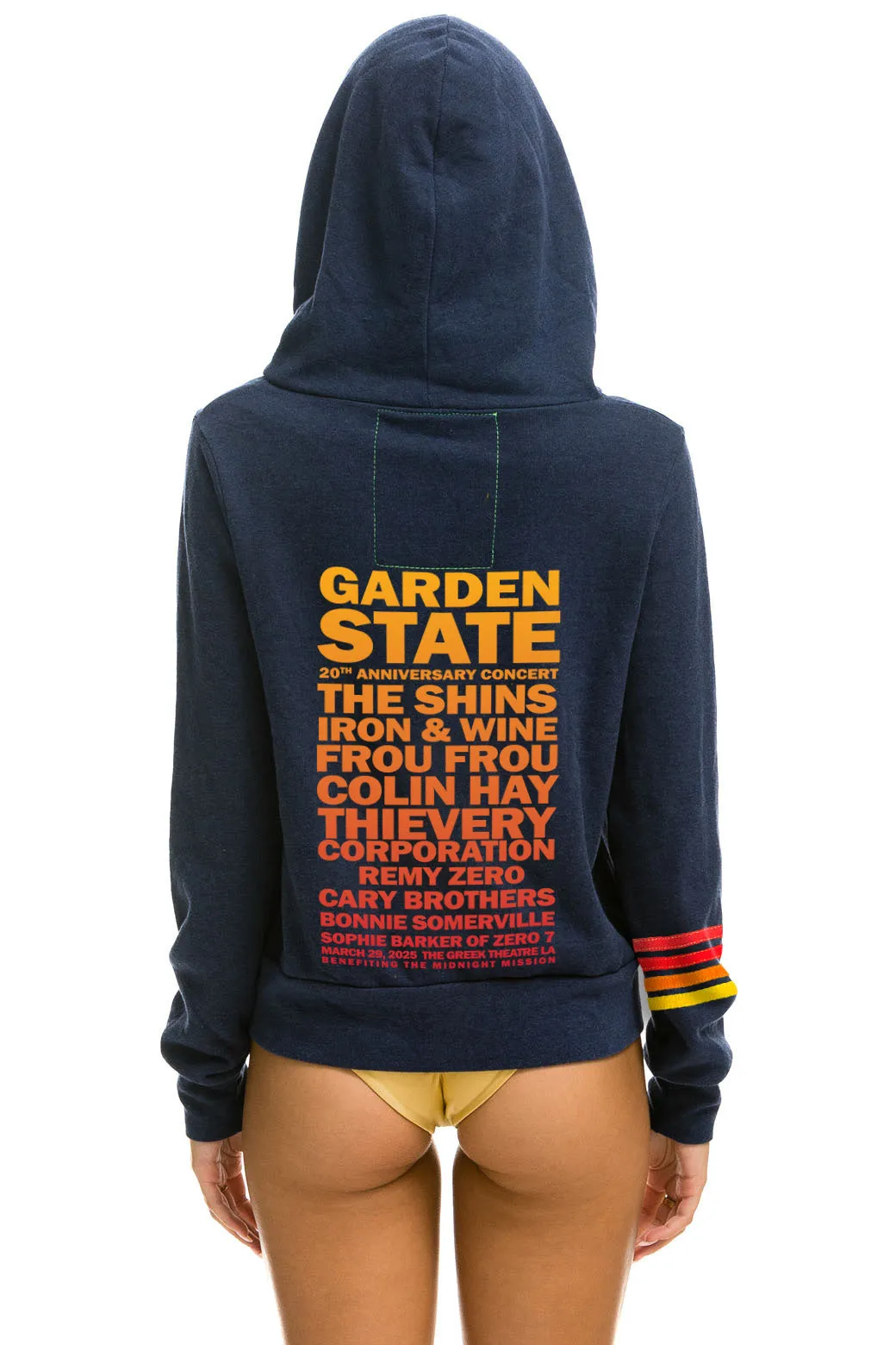 GARDEN STATE CONCERT ZIP HOODIE - NAVY sold by Aviator Nation product image thumbnail 3