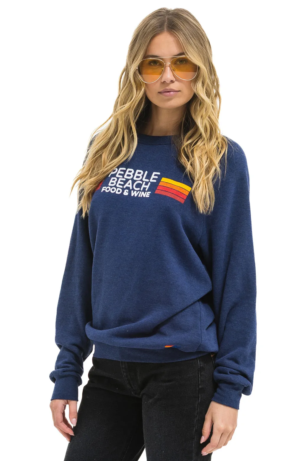 PEBBLE BEACH FOOD & WINE 2025 CREW SWEATSHIRT - NAVY sold by Aviator Nation product image thumbnail 2