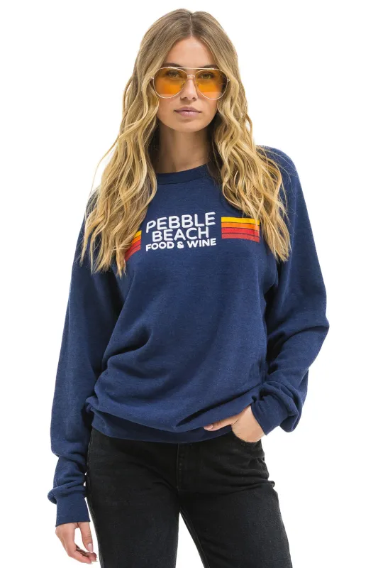 PEBBLE BEACH FOOD & WINE 2025 CREW SWEATSHIRT - NAVY sold by Aviator Nation