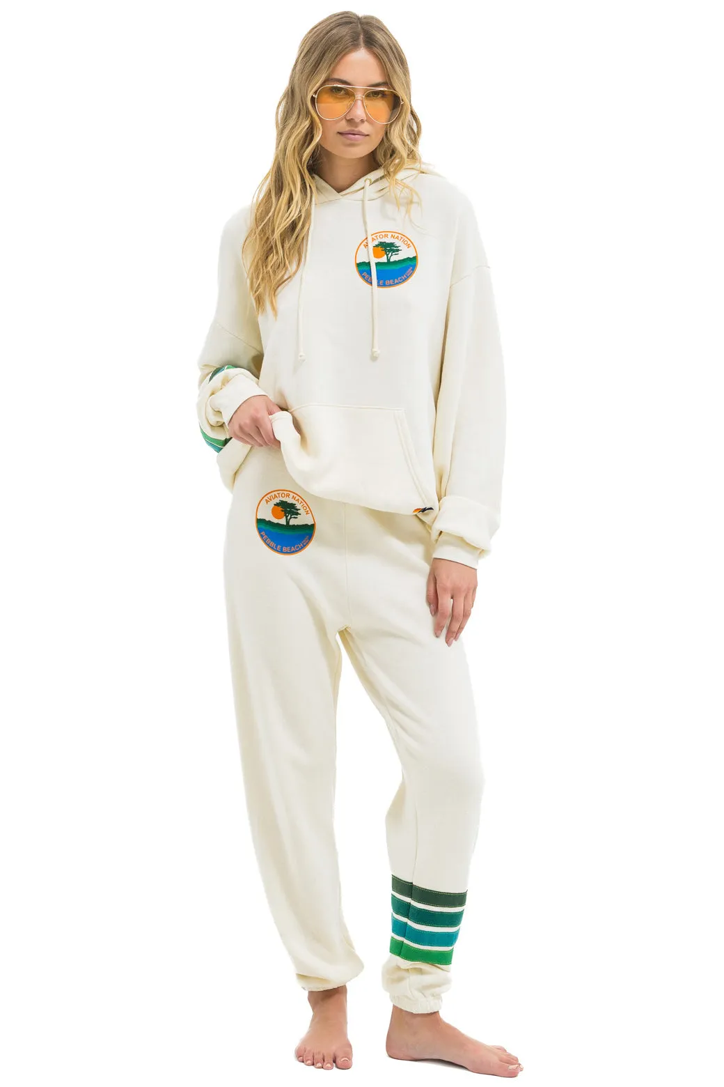 PEBBLE BEACH FOOD & WINE 2025 UNISEX SWEATPANTS - VINTAGE WHITE sold by Aviator Nation