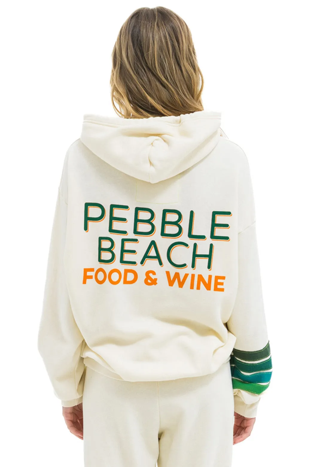 PEBBLE BEACH FOOD & WINE 2025 PULLOVER HOODIE RELAXED - VINTAGE WHITE sold by Aviator Nation product image thumbnail 2