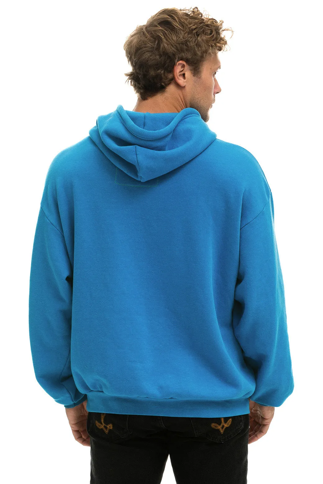 LOGO PULLOVER RELAXED HOODIE - COBALT sold by Aviator Nation product image thumbnail 4