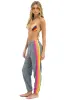 5 STRIPE SWEATPANTS - HEATHER GREY // NEON sold by Aviator Nation