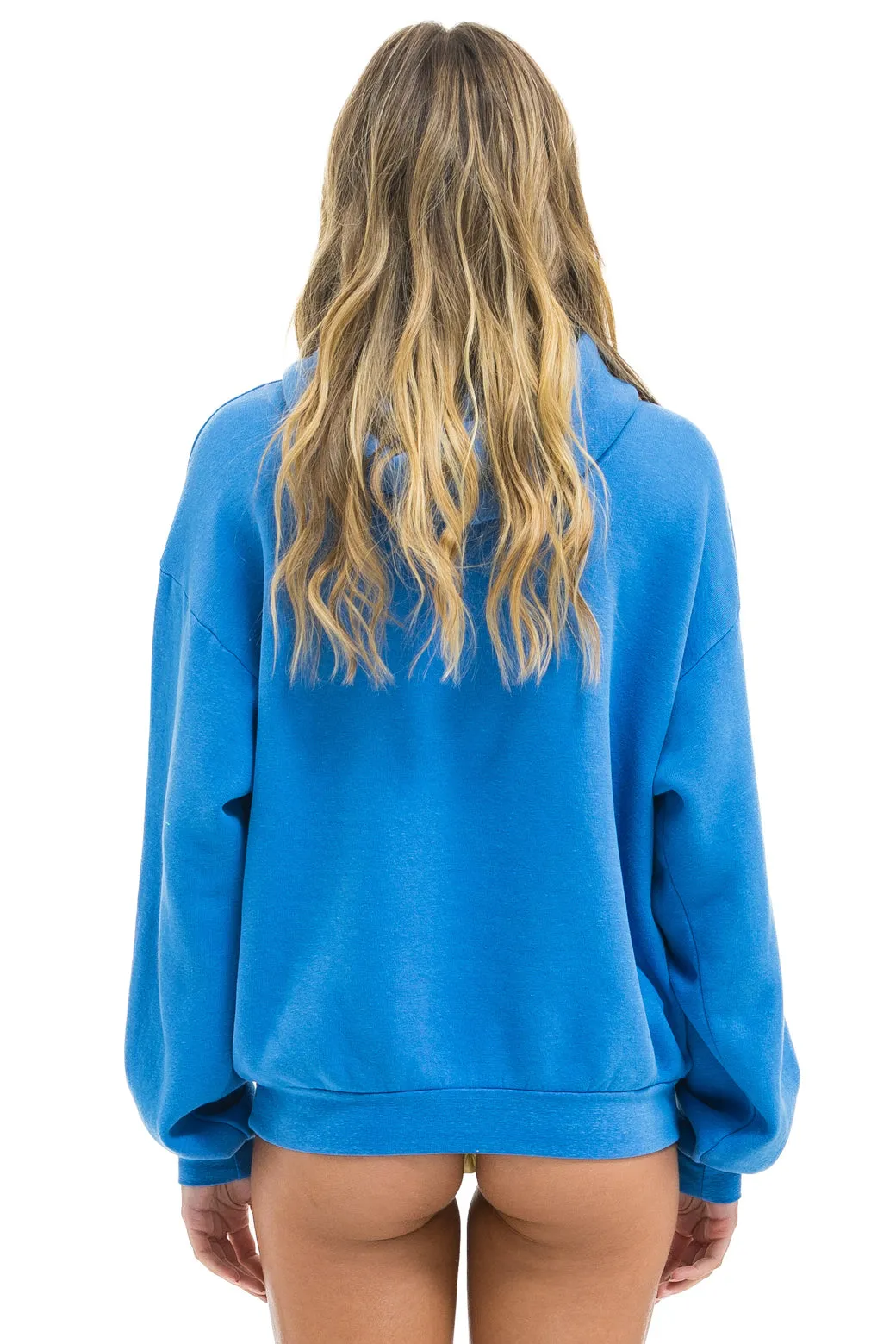 CROSS STRIPE RELAXED PULLOVER HOODIE - COBALT / BLUE sold by Aviator Nation product image thumbnail 5