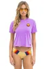 SUNSET PATCH BOYFRIEND TEE - NEON PURPLE sold by Aviator Nation