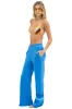 RUGBY STITCH WIDE LEG POCKET SWEATPANTS - COBALT // BLUE sold by Aviator Nation