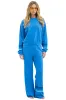 RUGBY STITCH WIDE LEG POCKET SWEATPANTS - COBALT // BLUE sold by Aviator Nation