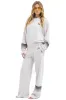 RUGBY STITCH WIDE LEG POCKET SWEATPANTS - DOVE GREY // GREY sold by Aviator Nation