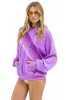 CROSS STRIPE RELAXED PULLOVER HOODIE - NEON PURPLE // PURPLE sold by Aviator Nation