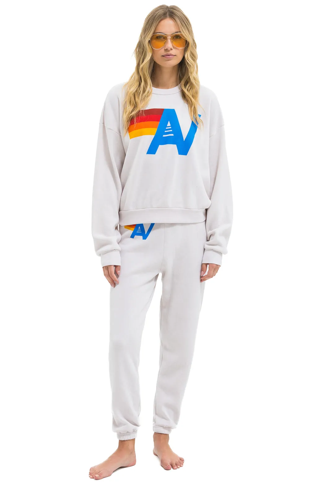 LOGO RELAXED CREW SWEATSHIRT - DOVE sold by Aviator Nation product image thumbnail 5