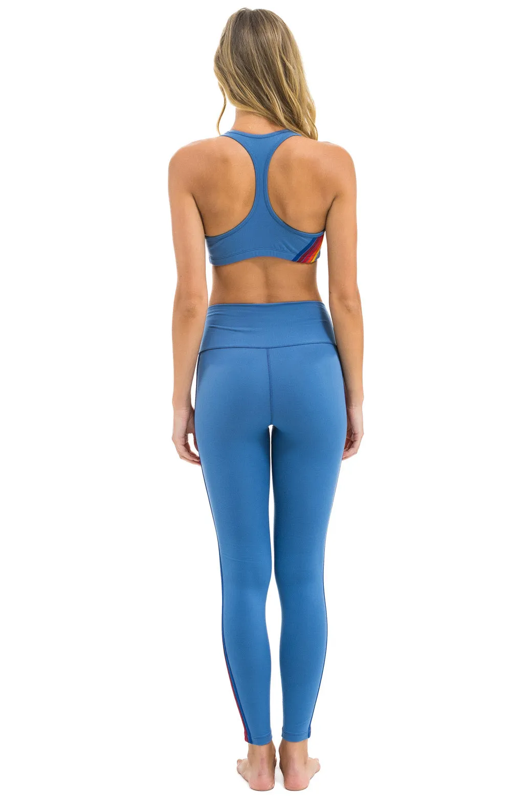 FULL LENGTH HI-RISE 5 STRIPE LEGGINGS - DUSTY BLUE sold by Aviator Nation product image thumbnail 4