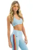WOMEN'S 5 STRIPE SPORTS BRA - MIST sold by Aviator Nation