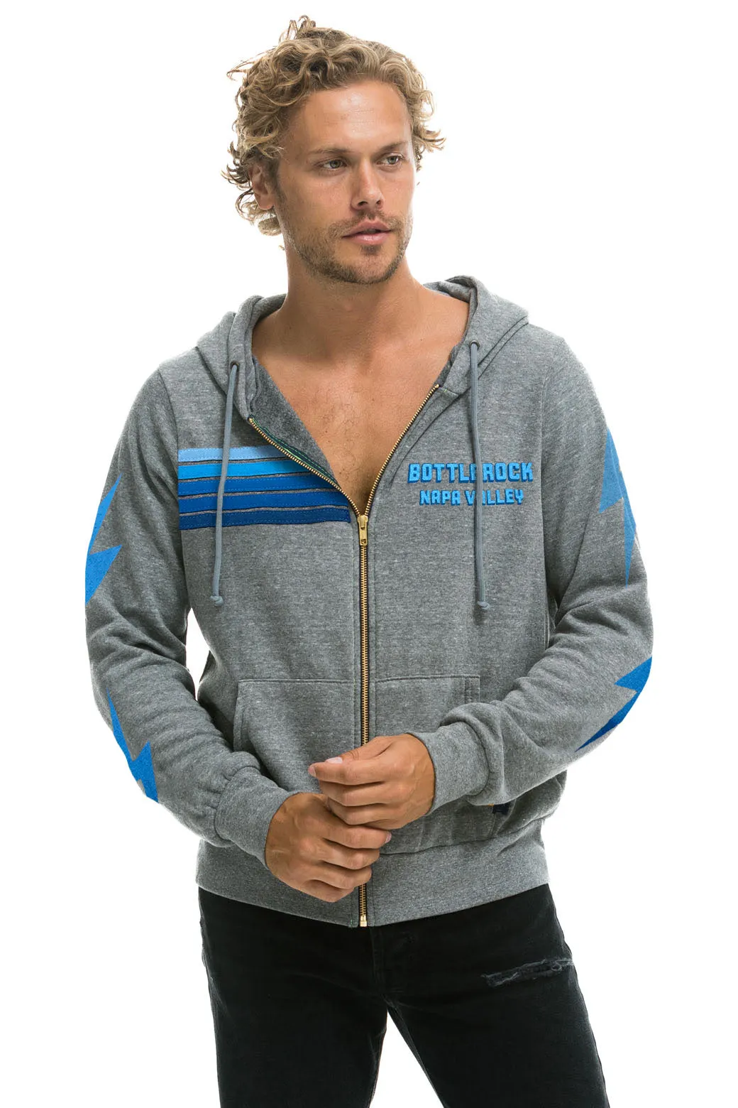 BOTTLEROCK 2025 ZIP HOODIE - HEATHER sold by Aviator Nation product image thumbnail 2