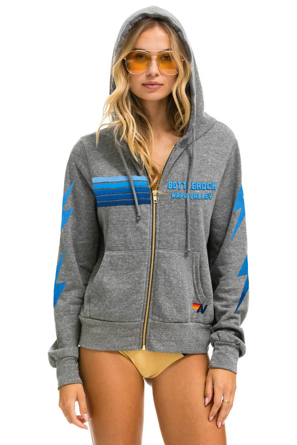 BOTTLEROCK 2025 ZIP HOODIE - HEATHER sold by Aviator Nation