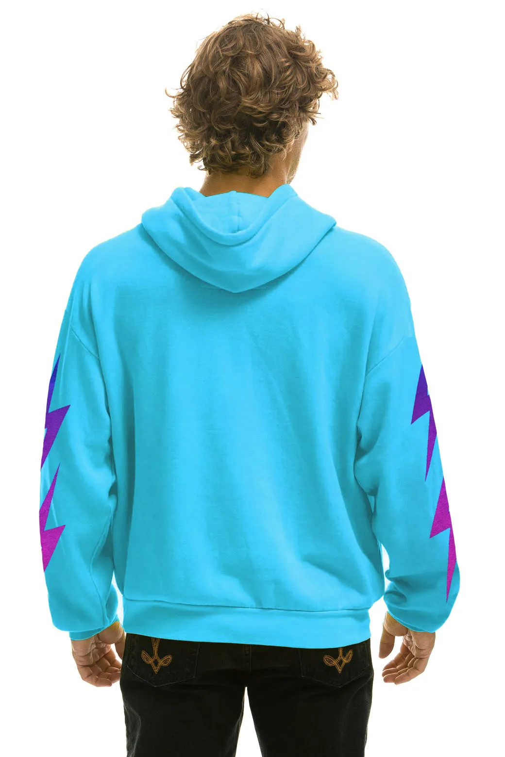 BOTTLEROCK 2025 RELAXED PULLOVER HOODIE - NEON BLUE sold by Aviator Nation product image thumbnail 4