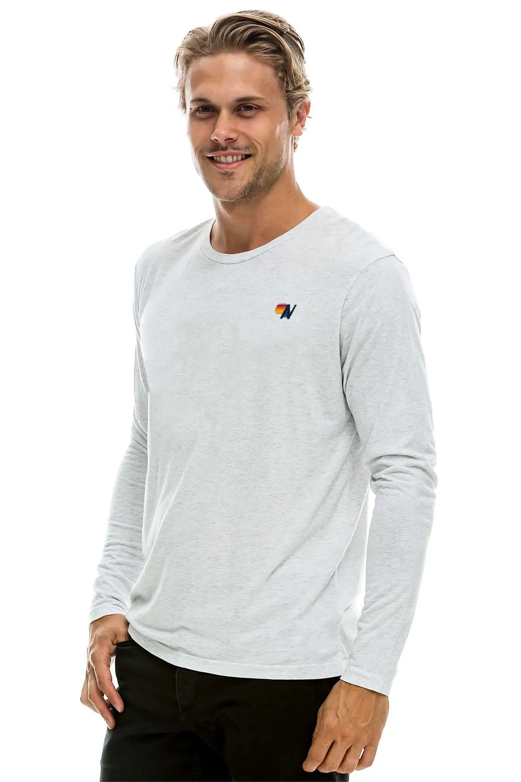 BASIC LONG SLEEVE CREW TEE - WHITE sold by Aviator Nation product image thumbnail 3