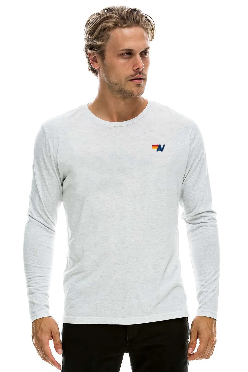 BASIC LONG SLEEVE CREW TEE - WHITE sold by Aviator Nation product image thumbnail 2