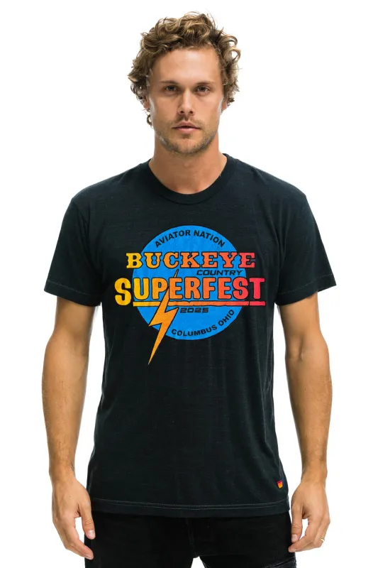 BUCKEYE FEST 2025 TEE - CHARCOAL sold by Aviator Nation