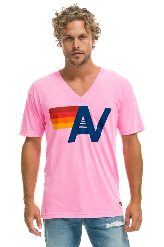 LOGO VNECK - NEON PINK sold by Aviator Nation