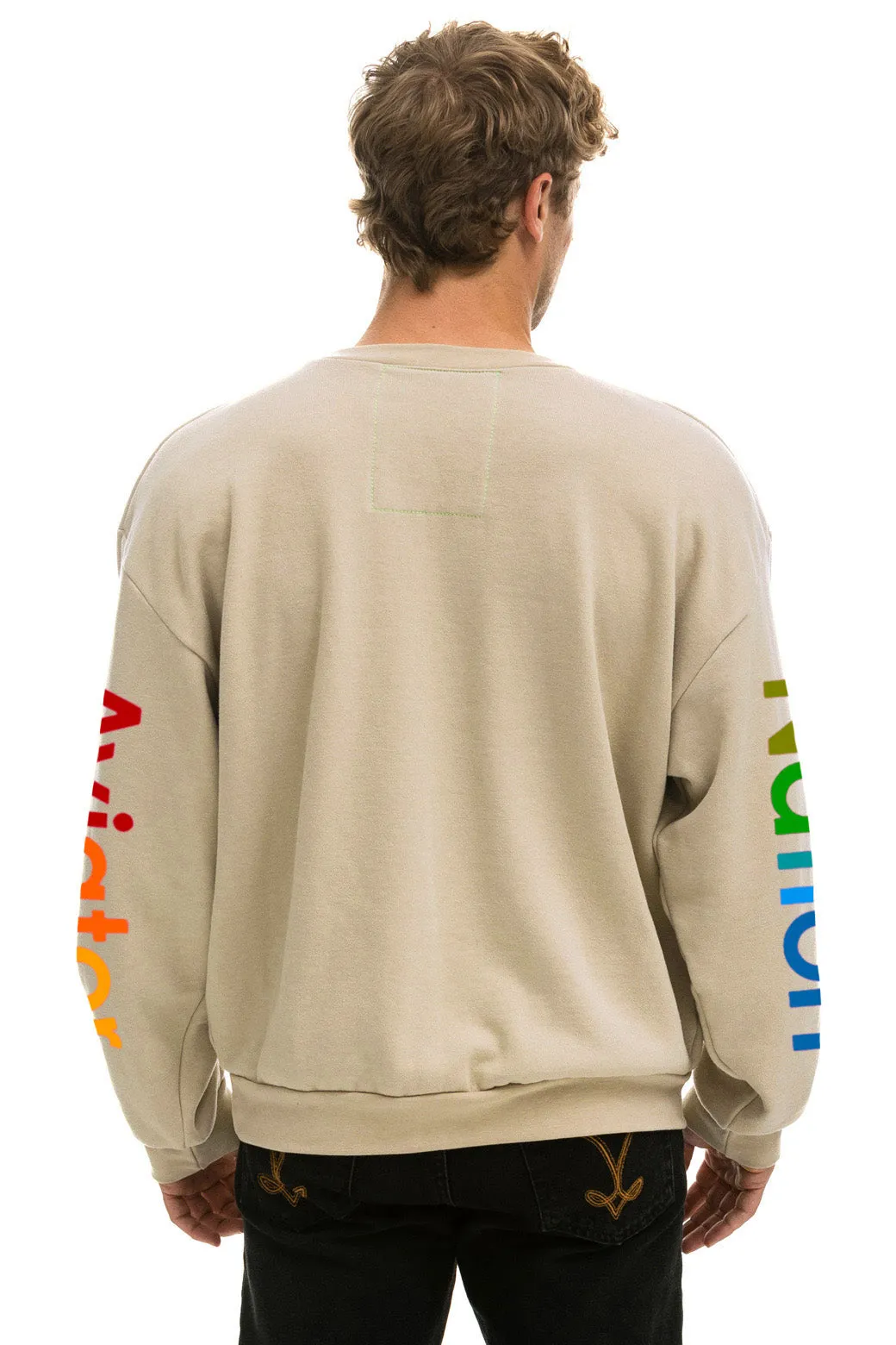 AVIATOR NATION MIAMI RELAXED CREW SWEATSHIRT - SAND sold by Aviator Nation product image thumbnail 4