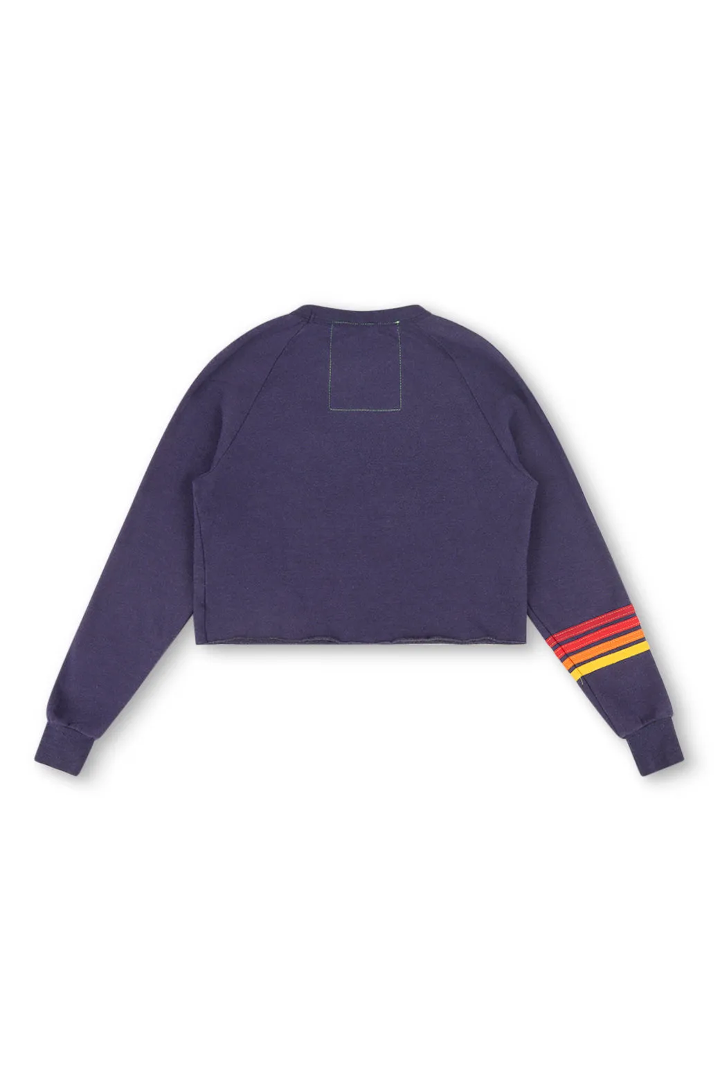 TEXAS RANGERS RUGBY STITCH CROPPED CREW SWEATSHIRT - NAVY sold by Aviator Nation product image thumbnail 2