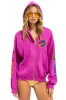 AVIATOR NATION HAMPTONS RELAXED ZIP HOODIE - MAGENTA sold by Aviator Nation