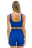 WIDE RIB WOMEN'S SCOOP BACK SPORTS BRA - ROYAL sold by Aviator Nation