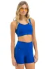 WIDE RIB WOMEN'S SCOOP BACK SPORTS BRA - ROYAL sold by Aviator Nation