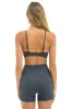 WIDE RIB 4IN HI-RISE BIKER SHORT - TITANTIUM sold by Aviator Nation