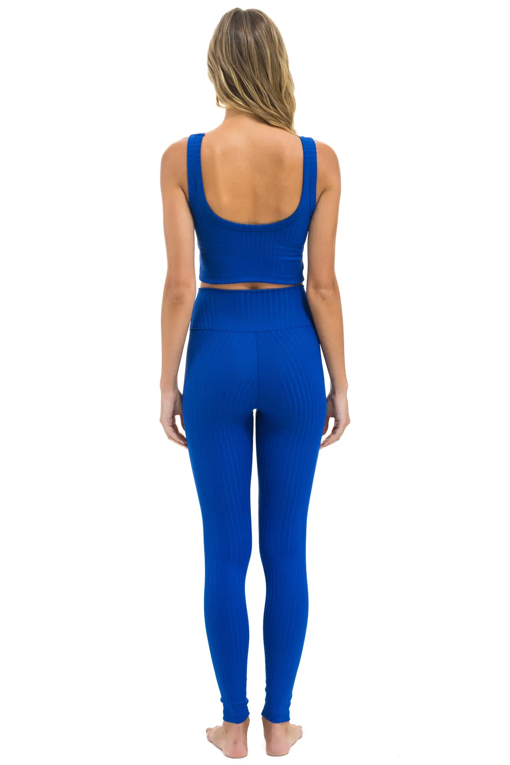 WIDE RIB FULL LENGTH HI-RISE LEGGINGS - ROYAL sold by Aviator Nation product image thumbnail 3