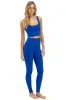 WIDE RIB FULL LENGTH HI-RISE LEGGINGS - ROYAL sold by Aviator Nation