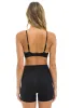 WIDE RIB 4IN HI-RISE BIKER SHORT - BLACK sold by Aviator Nation