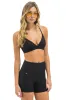 WIDE RIB 4IN HI-RISE BIKER SHORT - BLACK sold by Aviator Nation