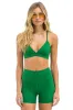 WIDE RIB 4IN HI-RISE BIKER SHORT - KELLY GREEN sold by Aviator Nation